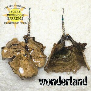 Wonderland Natural Mushroom Earrings